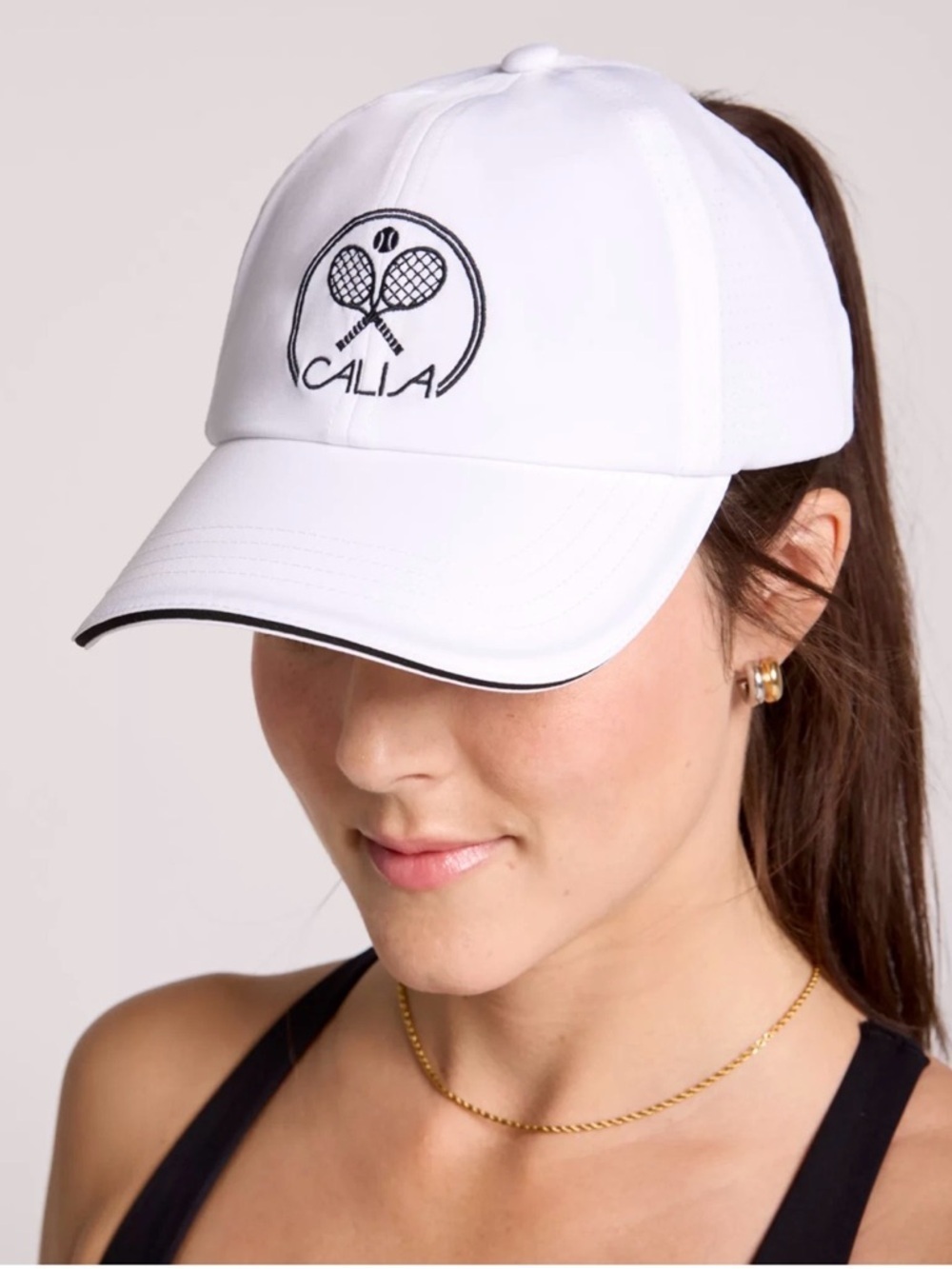 CALIA Ponytail Cap OSFM White Tennis Pickleball Hat Women NEW 1940